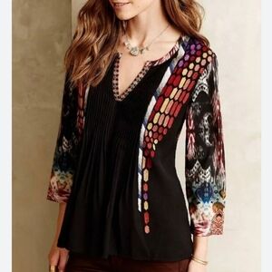 {Anthropologie} Ranna Gill Spectral Peasant Top